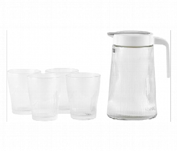 Express Delivery - Royalford Rf12208 1200Ml 5Pcs Jug And Cups Set - ID 7156636