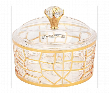 Express Delivery - Royalford Rf12339 Acrylic Candy Bowl With Lid - ID 7156665