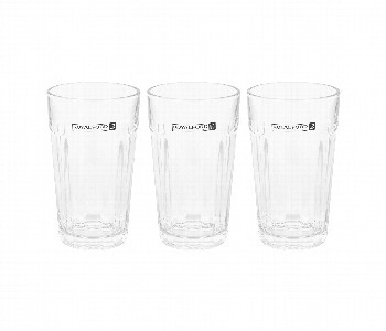 Express Delivery - Royalford Rf12807 330 Ml Transparent Glass Tumbler Set Pack Of 3 - ID 7157002