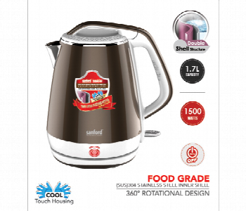 Express Delivery - Sanford Sf3364Ek Bs 1.7L Double Layer Electric Kettle - ID 7157166