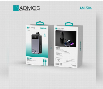 Express Delivery - Admos 50000 Mah 22.5W Fast Charging Travel Powerbank With Dual Cables - ID 7157385