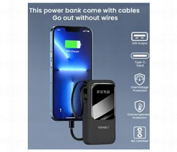 Express Delivery - Macon Konnect Kn10 22000Mah Power Bank High Capacity Portable Charger With Built In Cables And Fast Charging - ID 7157919