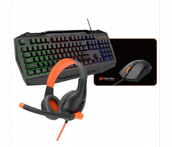 Express Delivery - Meetion C490 4 In 1 Pc Gaming Combo Rgb Keyboard Mouse - ID 7158463