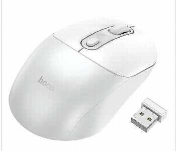 Hoco Gm28 Wireless Mouse 2.4Ghz Adjustable Dpi White Front View - ID 7158522