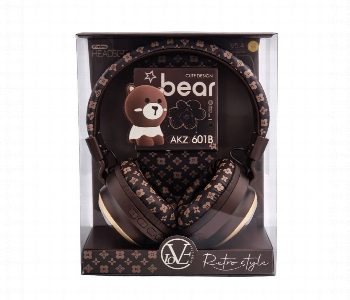 Express Delivery - Teddy Bear Wireless Headphones  Akz 601B Brown - ID 7158585