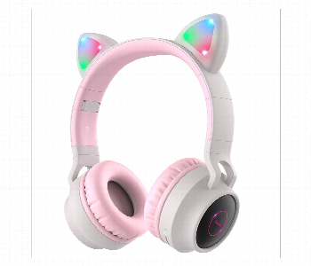 Express Delivery - Hoco W27 Cat Ear Wireless Headphones Bluetooth 5.0 - ID 7158704