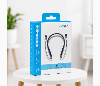 Express Delivery - Pawa Raucous Series Wireless Neckband Bluetooth 5.0 Earphones With Microphone Black Pw Rs11 Bk - ID 7158768