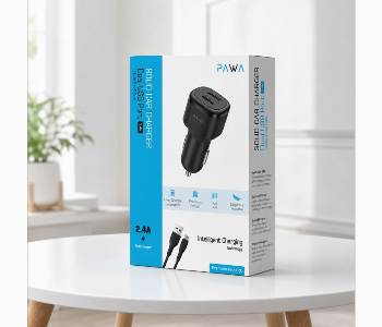 Express Delivery - Pawa Solid Dual Usb Car Charger 2.4A With Type C Cable Fast Charging Black Pw 24Aicct Bk - ID 7158797