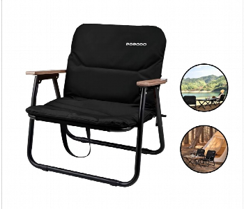 Express Delivery - Porodo Lifestyle Camping Foldable Chair Black Pdlfst007Bk - ID 7158907