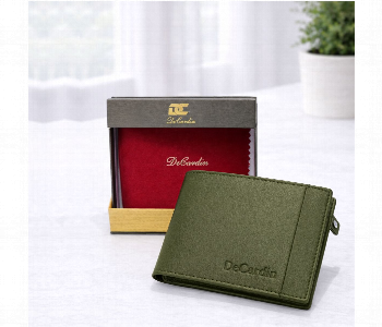 Express Delivery - Decardin Mens Bi Fold Wallet Green - ID 7159122