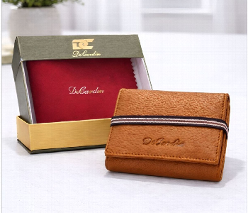 Express Delivery - Decardin Premium Genuine Leather Bi Fold Wallet For Men Tan - ID 7159134