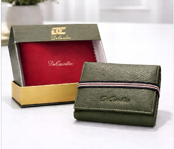 Express Delivery - Decardin Premium Genuine Leather Bi Fold Wallet For Men Green - ID 7159137