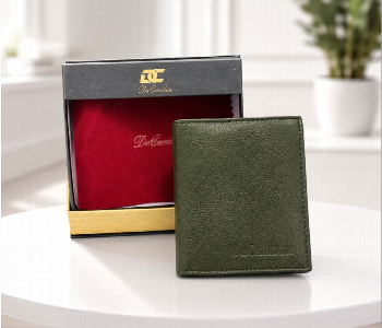 Express Delivery - Decardin D1021 Gn Premium Bi Fold Leather Wallet For Men Card Slots Cash Compartment And Coin Pocket Green - ID 7159145