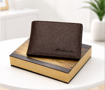 Express Delivery - Classic Bi Fold Leather Wallet For Men D1024 Bw Brown With Zipper Coin Pocket Multiple Card Slots Cash Compartment - ID 7159146