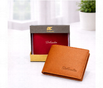 Express Delivery - Decardin Mens Genuine Leather Bi Fold Wallet Tan - ID 7159158