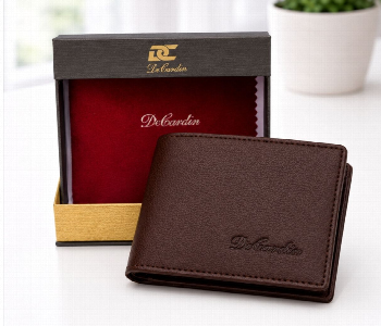 Express Delivery - Decardin D1019 Bw Mens Genuine Leather Bi Fold Wallet Multiple Card Slots Cash Compartment Slim Classic Design Brown - ID 7159160