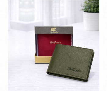 Express Delivery - Decardin Mens Genuine Leather Bi Fold Wallet Green - ID 7159162