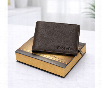 Express Delivery - Decardin Premium Zipper Bi Fold Leather Wallet For Men Brown - ID 7159170