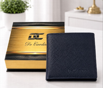 Express Delivery - Decardin D1021 Bl Premium Bi Fold Leather Wallet For Men Card Slots Cash Compartment And Coin Pocket Blue - ID 7159316