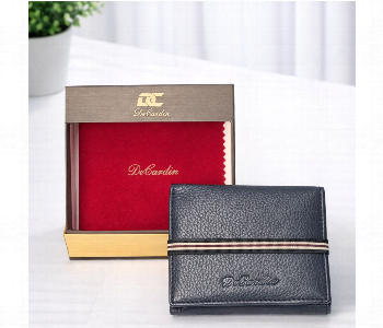 Express Delivery - Decardin Premium Genuine Leather Bi Fold Wallet For Men Blue - ID 7159318
