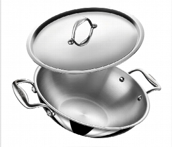 Express Delivery - Stahl Triply Artisan Kadhai With Lid 26Cm 104326 - ID 7159407