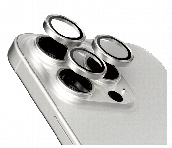 Express Delivery - Iphone 15 Pro Max White Titanium Camera Protector - ID 7159448