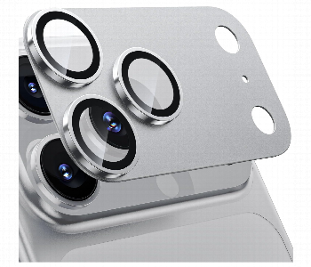 Express Delivery - Iphone 17 Pro Camera Protector Silver Full Glass Cover - ID 7159585