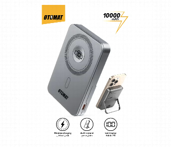 Express Delivery - Otomat Ot401 Power Bank 15W Wireless 10000Mah Stand Led - ID 7159661