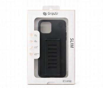Express Delivery - Grip2U Slim Clear Case For Iphone 11 Pro 5.8 Inch Black - ID 7159705