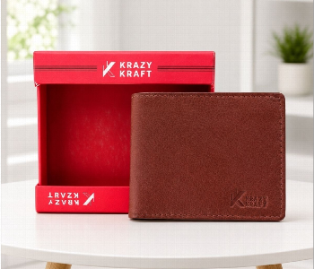 Express Delivery - Krazy Kraft Gt 003 Br Genuine Leather Bi Fold Wallet For Men With 6 Card Slots Coin Pocket Brown - ID 7159904