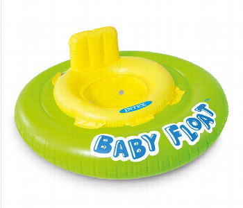 Express Delivery - Intex Baby Float 76Cm Secure Seat Pvc Design Yellow And Green - ID 7159982