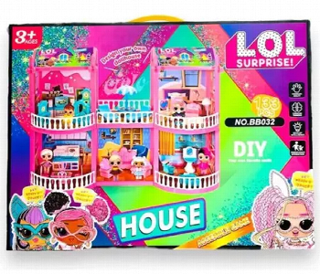 Express Delivery - Lol Surprise Omg House Dollhouse 110022 2 Level Pink - ID 7160053