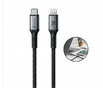 Express Delivery - Levelo Otto Usb C To Lightning Saffiano Leather Cable - ID 7160165