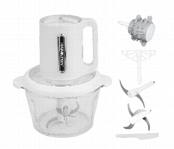 Express Delivery - Hamilton 3 In 1 Food Chopper Mixer Ht3816Ch 500W White - ID 7160462