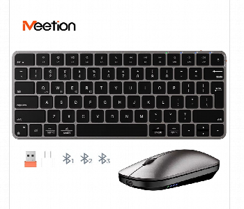 Express Delivery - Meetion Keyboard Mouse Combo Mt C210Mw Wireless Slim Black - ID 7160745