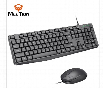 Express Delivery - Meetion Keyboard Mouse Combo Mt C235 Wired Silent Black - ID 7160753