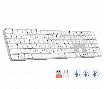 Express Delivery - Meetion Keyboard Mt K230Mw Wireless Slim 109 Keys White - ID 7160758
