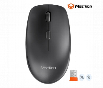 Express Delivery - Meetion Mouse Mt Btm100 Dual Mode Silent 3800Dpi Black - ID 7160774