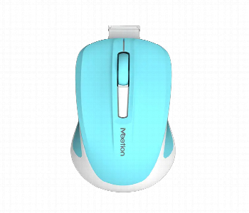 Express Delivery - Meetion Mouse Minigo Dual Mode Silent Rechargeable Cyan - ID 7160783