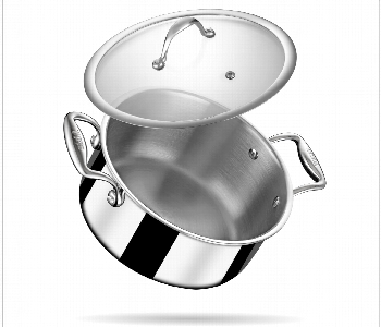 Express Delivery - Stahl Sauce Pot Sl104128 28Cm Triply 7.2L Induction Silver - ID 7160882