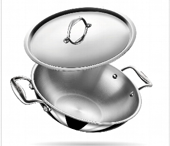 Express Delivery - Stahl Kadhai Sl104324 24Cm Triply 2.4L Induction Silver - ID 7160889
