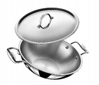 Express Delivery - Stahl Kadhai Sl104330 30Cm Triply Stainless Steel 5.1L Induction - ID 7160891