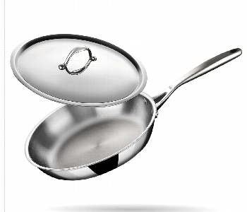 Express Delivery - Stahl Fry Pan Sl104424 24Cm Triply 1.6L Induction Silver - ID 7160892