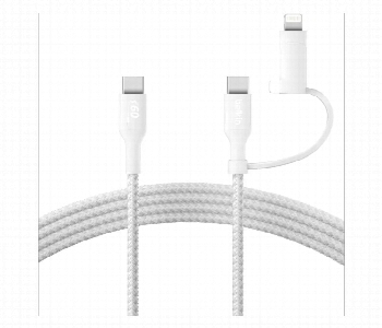 Express Delivery - Belkin Boostcharge 2In1 Usb C To Usb C And Lightning Cable Cac003Hq 1.5M White - ID 7160989