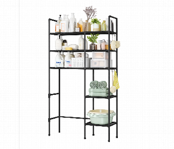 Express Delivery - Toilet Storage Cabinet Rack Space Saving Bathroom Organizer Shelf Rustproof Frame Easy Assembly - ID 7161015