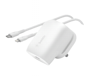 Express Delivery - Belkin Boostcharge Usb C Wall Charger 30W With 1M Usb C To Lightning Cable White - ID 7161033