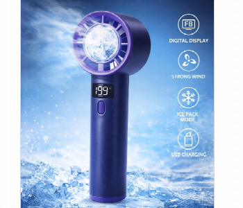 Express Delivery - Digital Display Cooling Charging Fan Portable Handheld Ice Cooling Fan Usb Rechargeable Strong Wind Mini Fan - ID 7161190