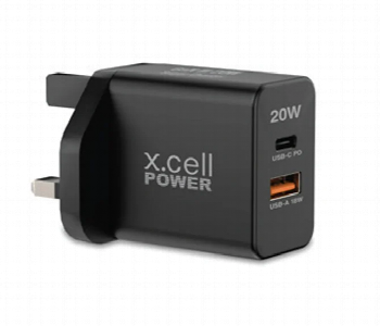 Express Delivery - Xcell 20W Pd Charger Usb C Usb A Dual Port Black - ID 7161710