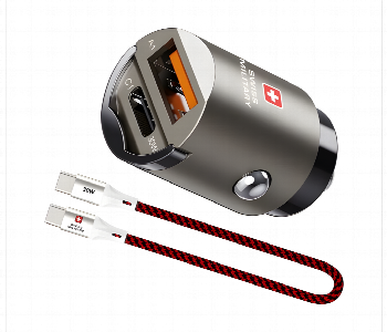 Express Delivery - Swiss Military 30W Pd Car Charger 1C1A With Cable - ID 7161740
