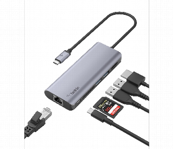 Express Delivery - Belkin Usb C Hub Avc008Btsgy 6 In 1 100W Pd Adapter Silver - ID 7161962